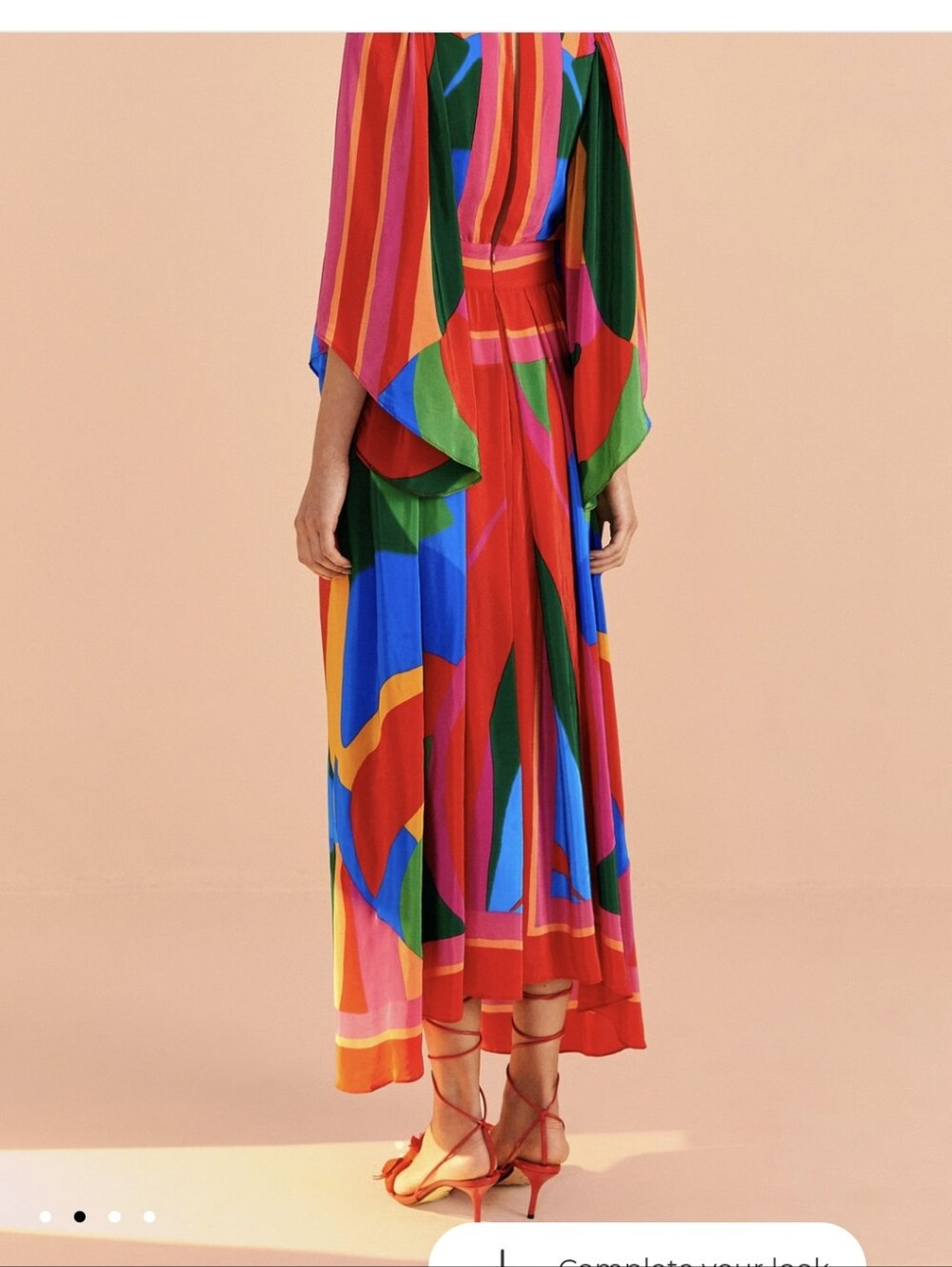 FARM Rio Colorful Leaves Maxi V-Neck Maxi Dress - Picture 3 of 9
